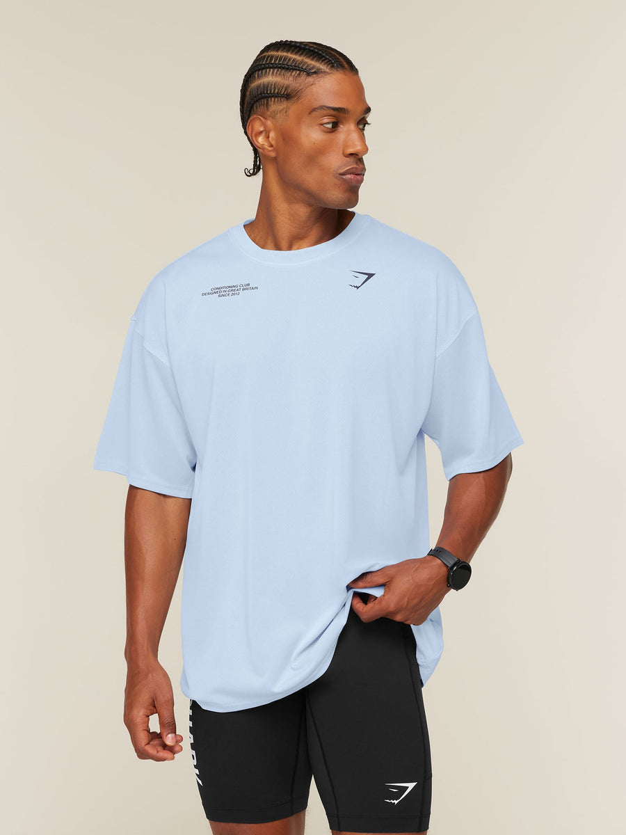 Gymshark Conditioning Club Washed T-Shirt — Tranquil Blue/Heavy Blue/Wash — 2