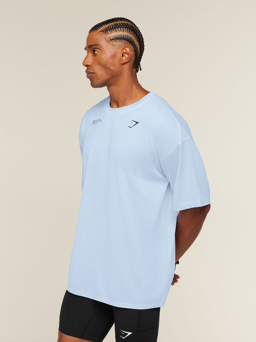 Gymshark Conditioning Club Washed T-Shirt — Tranquil Blue/Heavy Blue/Wash — 3