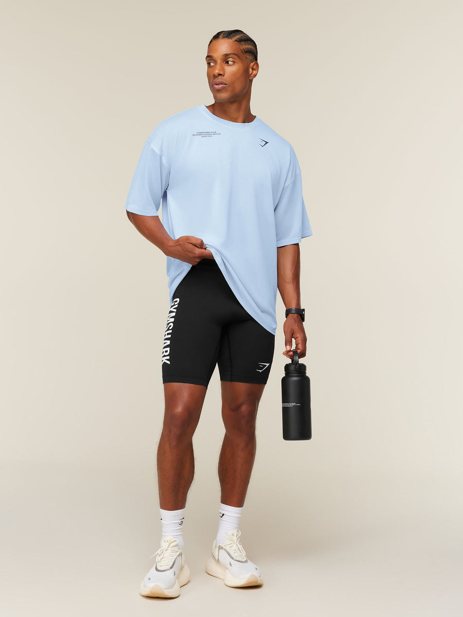 Gymshark Conditioning Club Washed T-Shirt — Tranquil Blue/Heavy Blue/Wash — 5