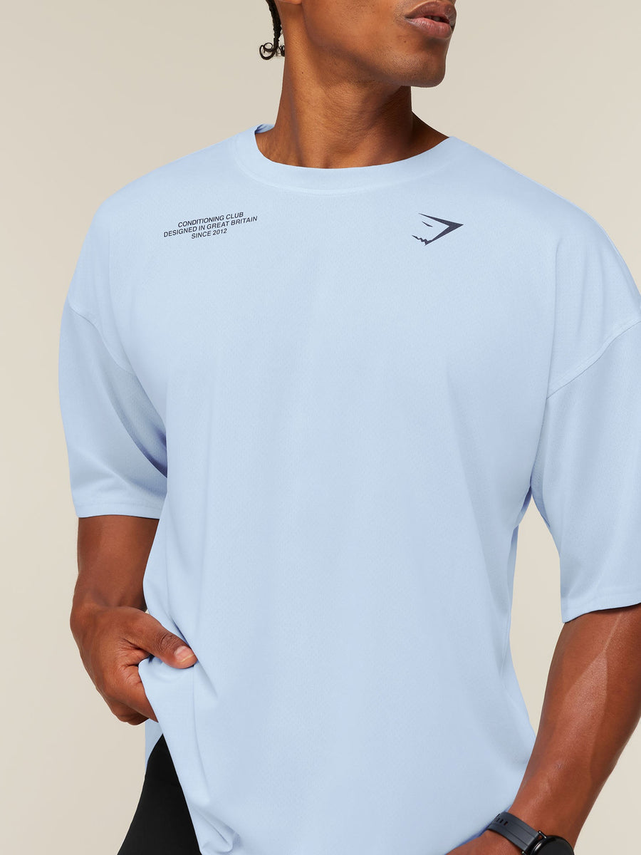Gymshark Conditioning Club Washed T-Shirt — Tranquil Blue/Heavy Blue/Wash — 7