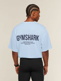 Gymshark Conditioning Club Washed T-Shirt — Tranquil Blue/Heavy Blue/Wash — 4