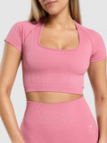 Gymshark Corset Seamless Crop Top — Sunset Pink — 5