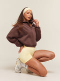 Gymshark Cosy Campus Polo Sweatshirt — Espresso Brown — 4