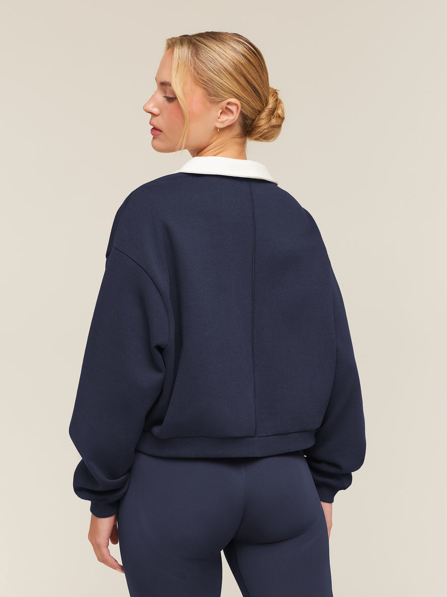 Gymshark Cosy Campus Polo Sweatshirt — Heavy Blue — 2