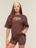Gymshark Cosy Luxe Campus T-Shirt — Espresso Brown — 1