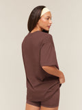 Gymshark Cosy Luxe Campus T-Shirt — Espresso Brown — 2
