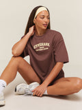 Gymshark Cosy Luxe Campus T-Shirt — Espresso Brown — 4