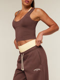 Gymshark Cosy Luxe Campus Pants — Espresso Brown — 6