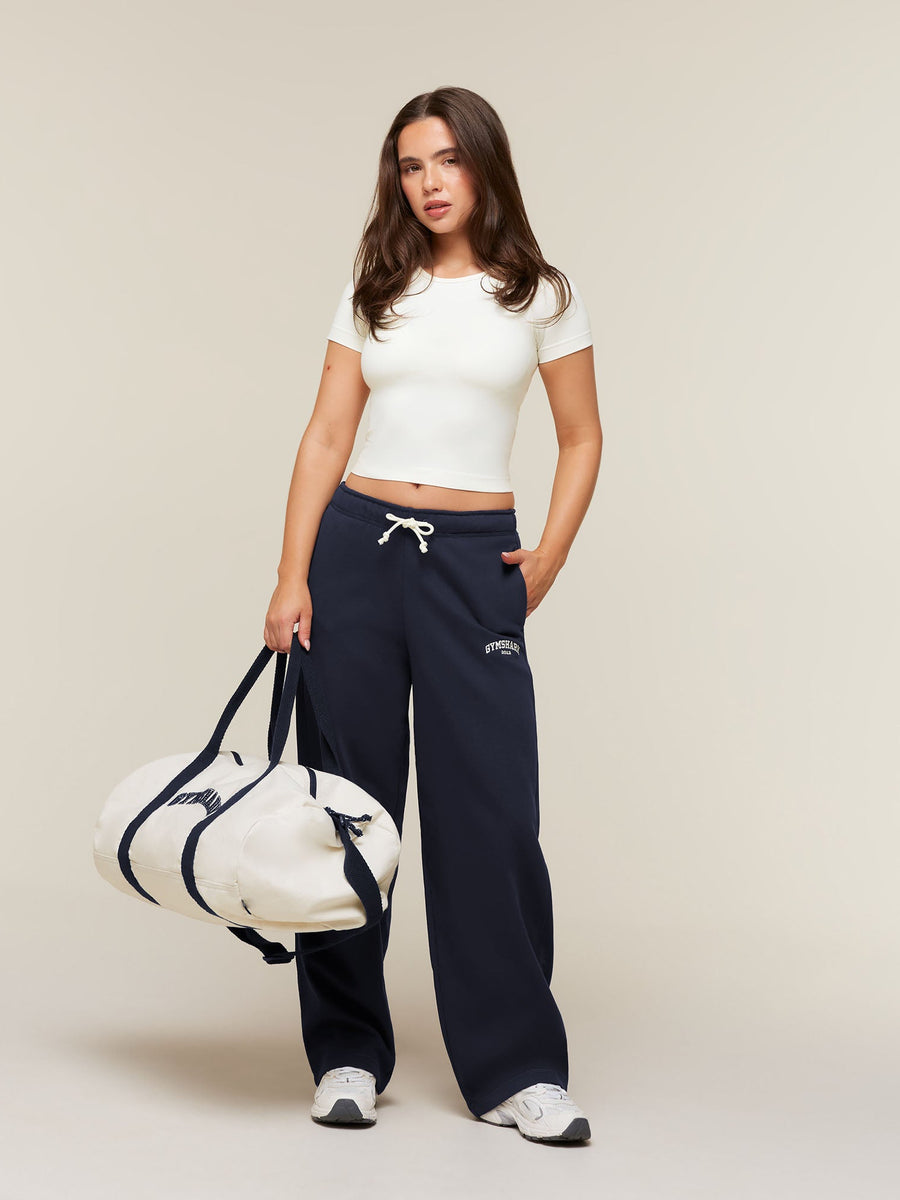 Gymshark Cosy Campus Pants Short — Heavy Blue — 4