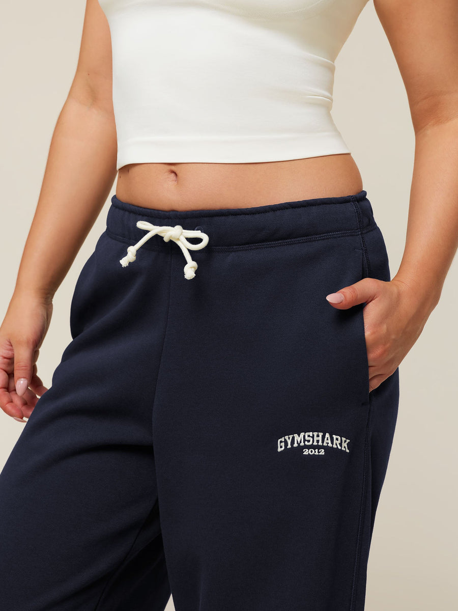Gymshark Cosy Campus Pants Short — Heavy Blue — 5