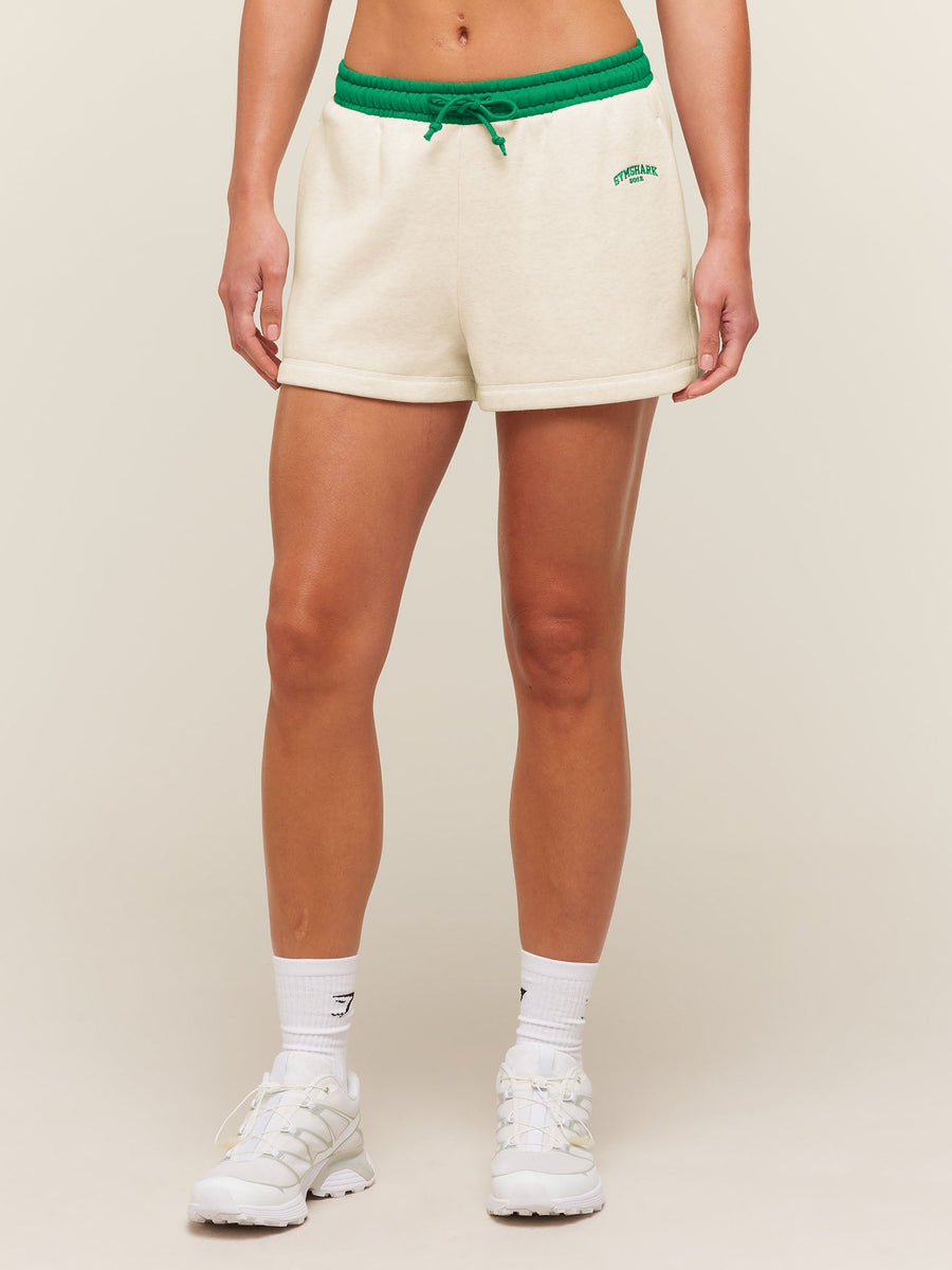 Gymshark Cosy Luxe Campus Sweat Shorts — Bros Chalk Marl — 1
