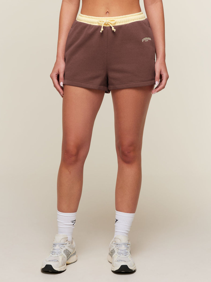 Gymshark Cosy Luxe Campus Sweat Shorts — Espresso Brown — 1