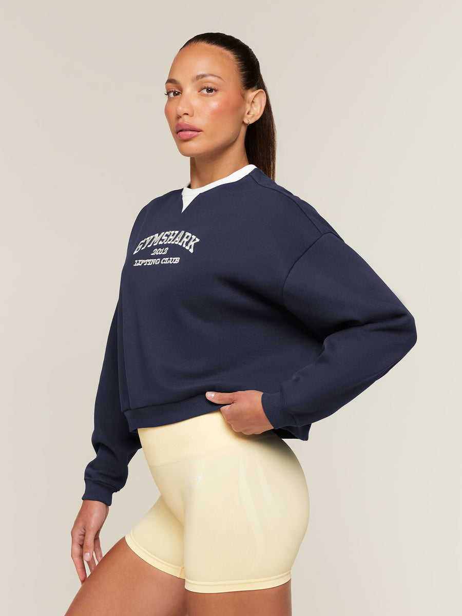 Gymshark Cosy Campus Sweatshirt — Heavy Blue — 3