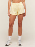 Gymshark Campus Woven Shorts — Butter Yellow/White — 1