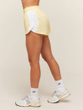 Gymshark Campus Woven Shorts — Butter Yellow/White — 3