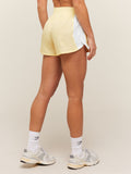 Gymshark Campus Woven Shorts — Butter Yellow/White — 2