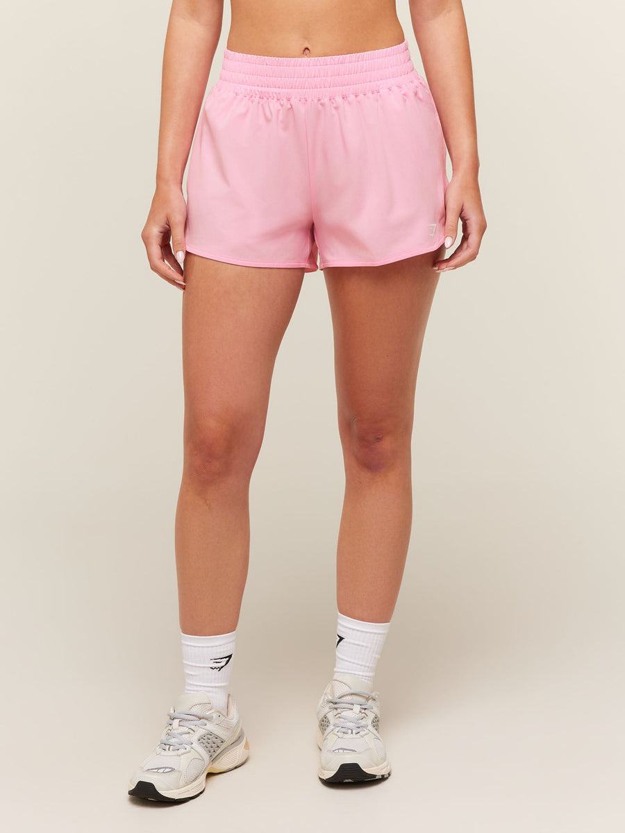 Gymshark Campus Woven Shorts — Poise Pink — 1