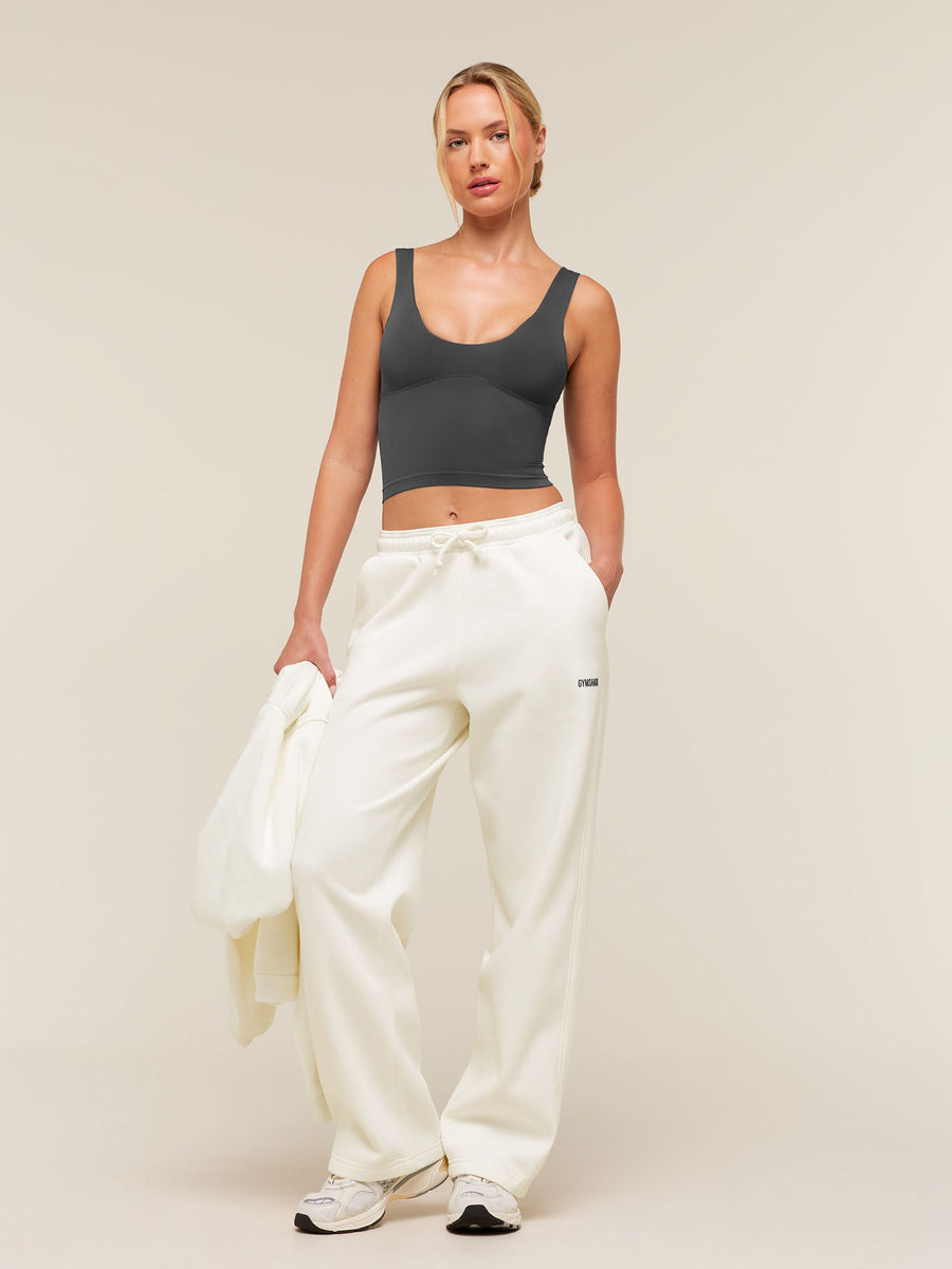 Gymshark Cosy Luxe Straight Leg Regular Joggers — Soft White — 4