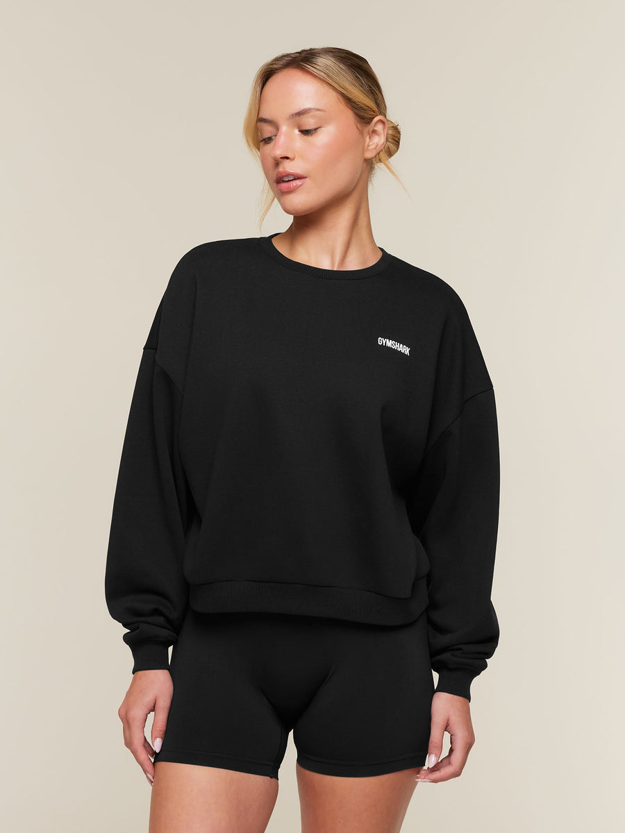 Gymshark Cosy Luxe Sweatshirt — Black — 1