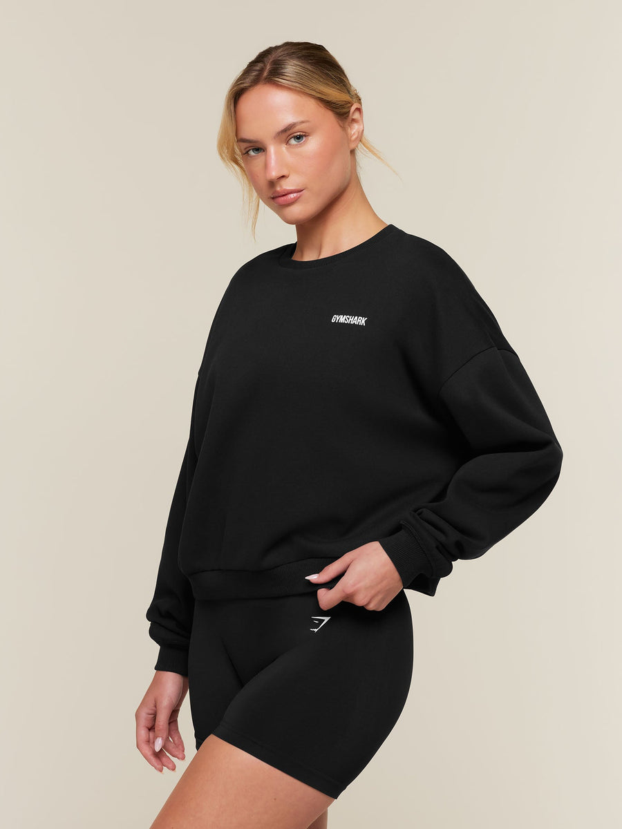 Gymshark Cosy Luxe Sweatshirt — Black — 3