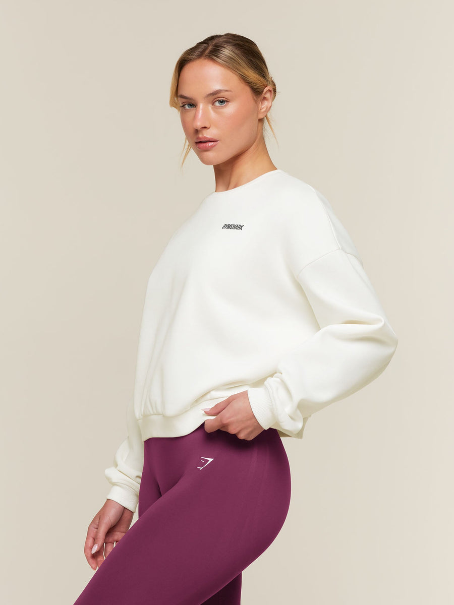 Gymshark Cosy Luxe Sweatshirt — Soft White — 3