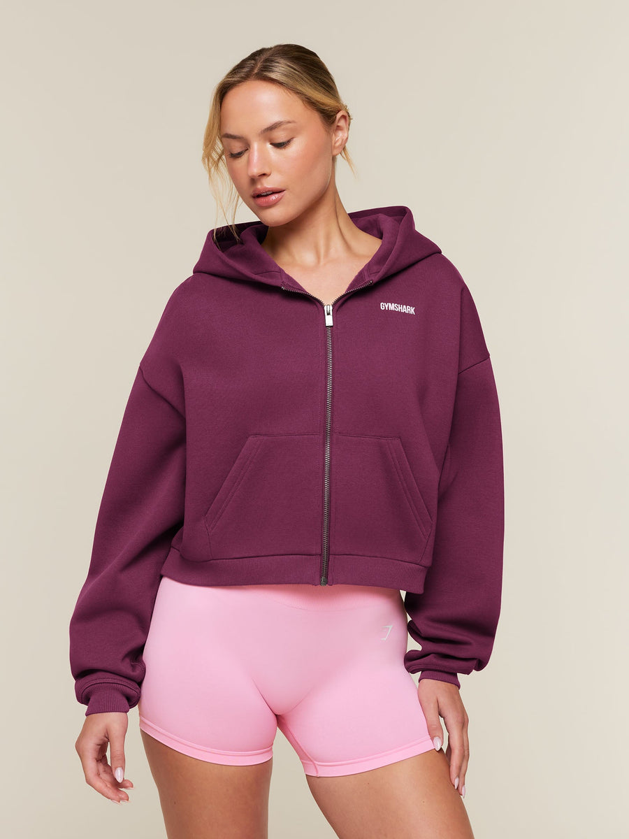Gymshark Cosy Luxe Zip Through Hoodie — Strength Pink — 1