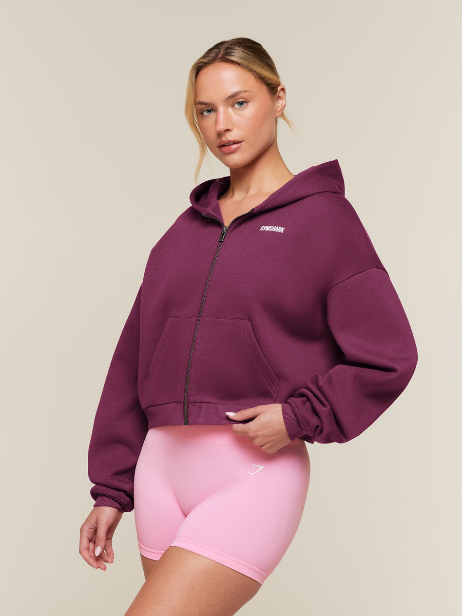 Gymshark Cosy Luxe Zip Through Hoodie — Strength Pink — 3