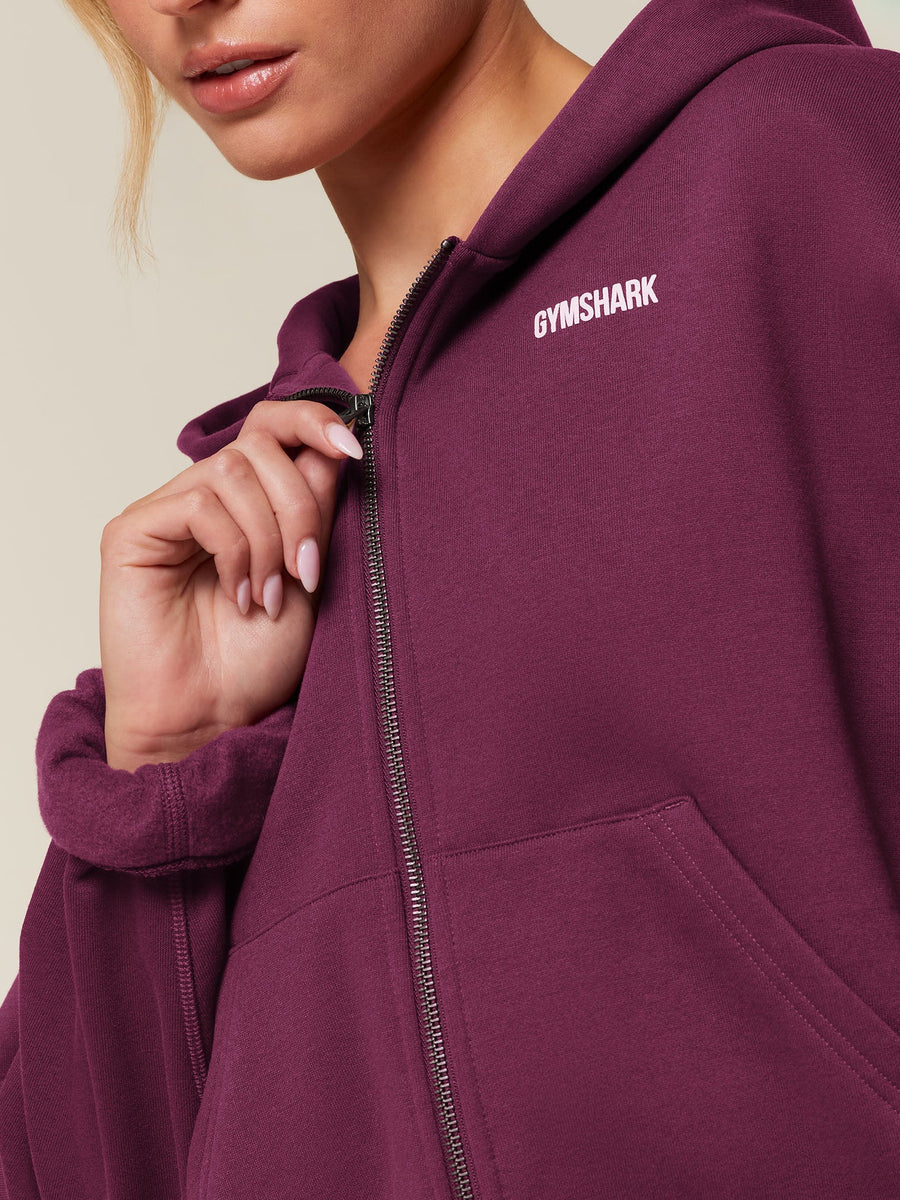 Gymshark Cosy Luxe Zip Through Hoodie — Strength Pink — 5