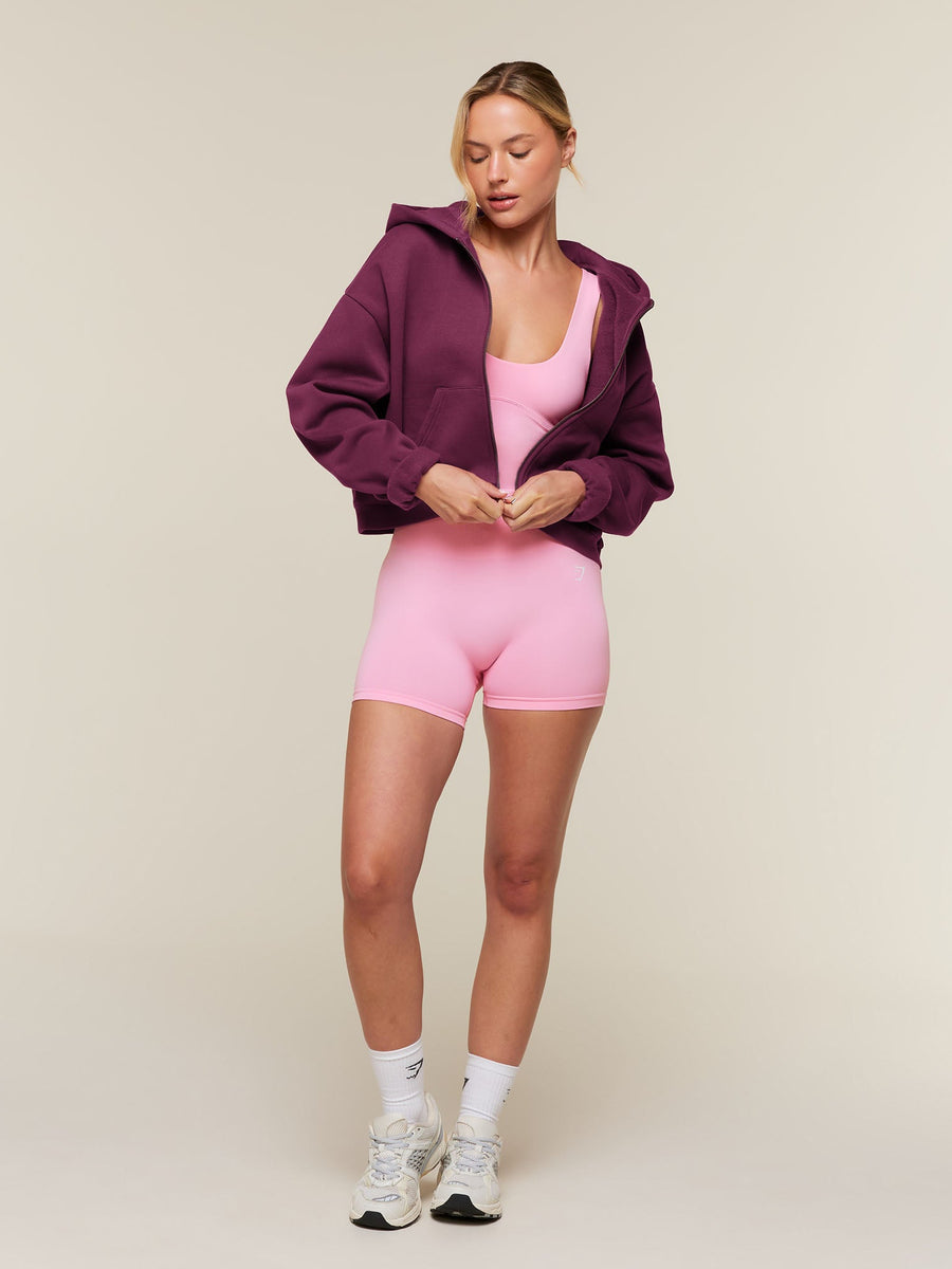 Gymshark Cosy Luxe Zip Through Hoodie — Strength Pink — 4