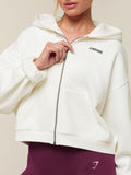 Gymshark Cosy Luxe Zip Through Hoodie — Soft White — 5