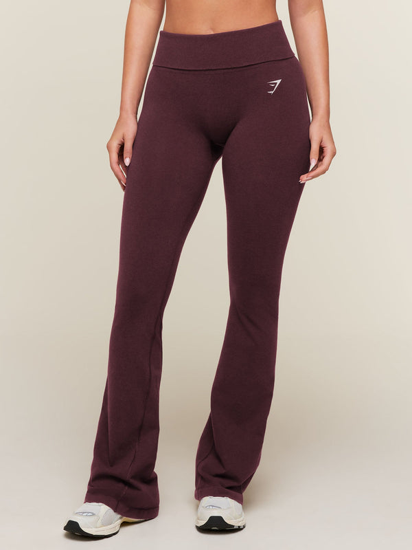 Gymshark CottonMove™ Flared Leggings — Calm Purple Marl