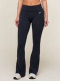 Gymshark CottonMove™ Flared Leggings — Deep Blue Marl — 1