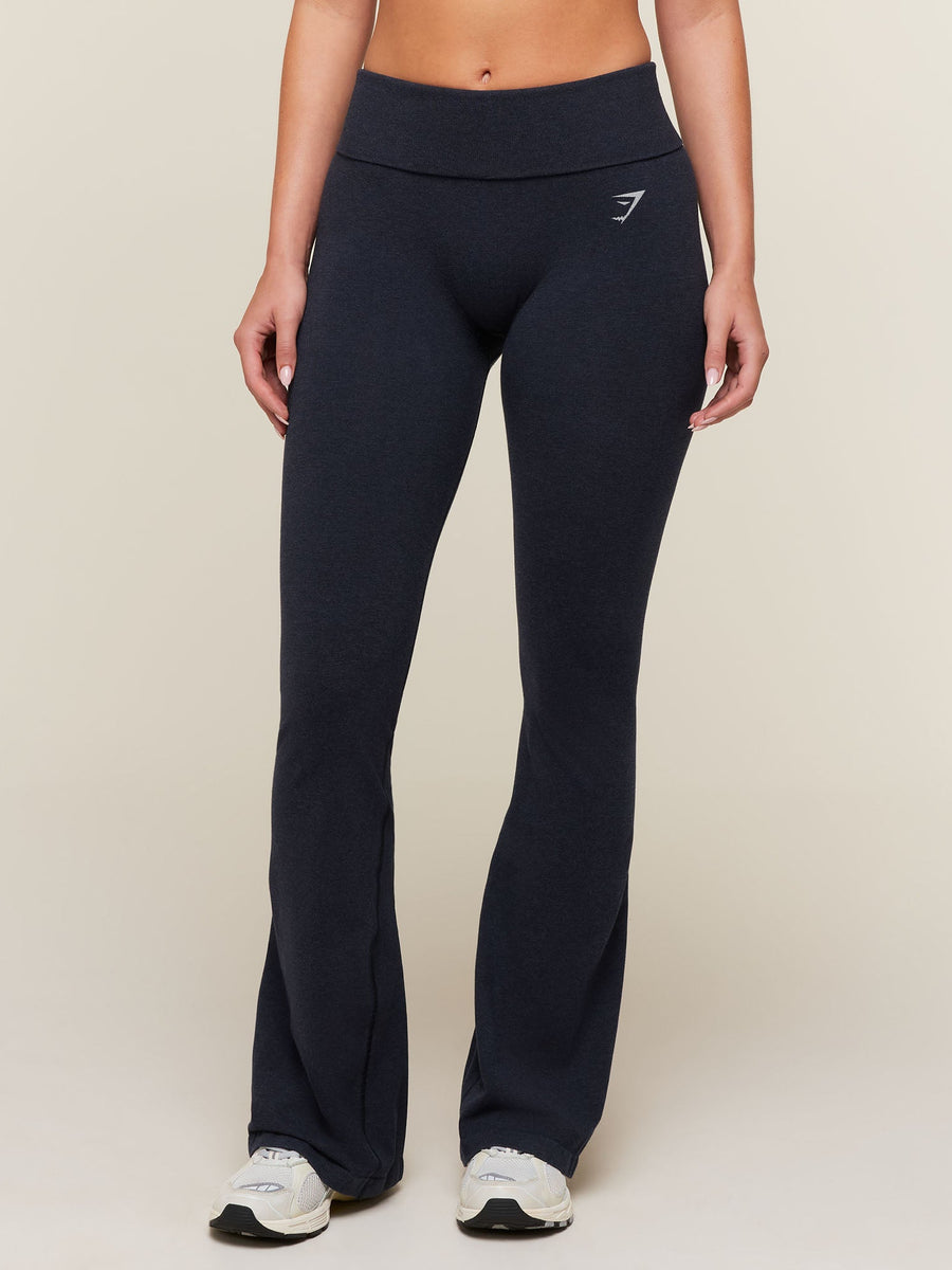 Gymshark CottonMove™ Flared Leggings — Deep Blue Marl — 1