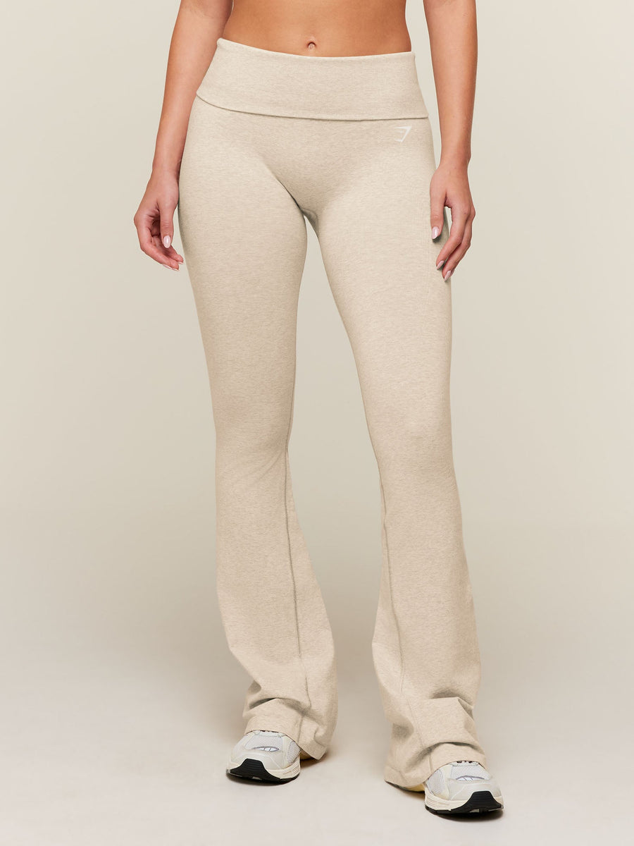 Gymshark CottonMove™ Flared Leggings — Oat Marl — 1