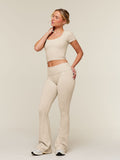 Gymshark CottonMove™ Flared Leggings — Oat Marl — 5