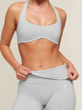 Gymshark CottonMove™ Flared Leggings — Soft Grey Marl — 8