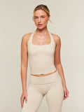 Gymshark CottonMove™ Halterneck Top — Oat Marl — 1