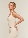 Gymshark CottonMove™ Halterneck Top — Oat Marl — 4
