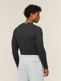 Gymshark Cotton Seamless Long Sleeve T-Shirt — Black Marl — 3