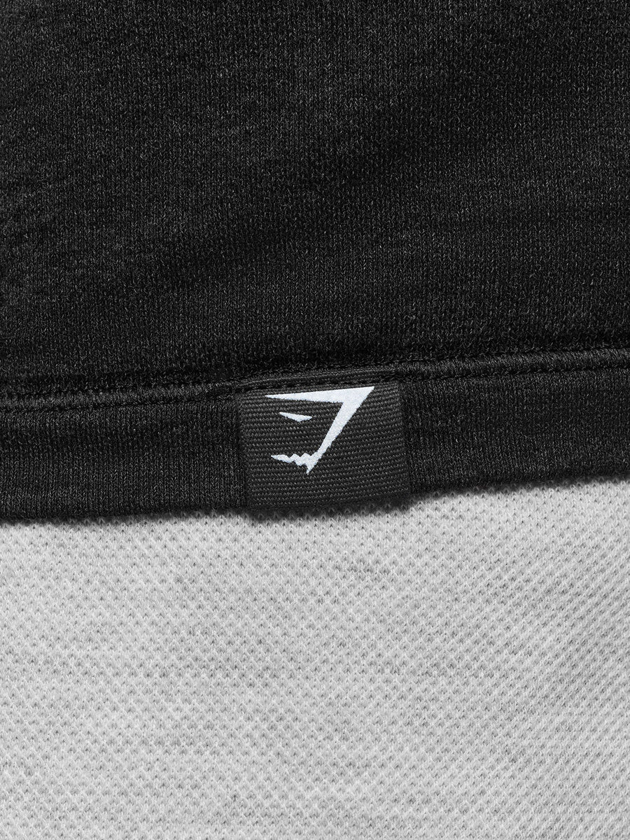 Gymshark Cotton Seamless Long Sleeve T-Shirt — Black Marl — 6