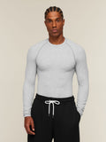Gymshark Cotton Seamless Long Sleeve T-Shirt — Soft Grey Marl — 1