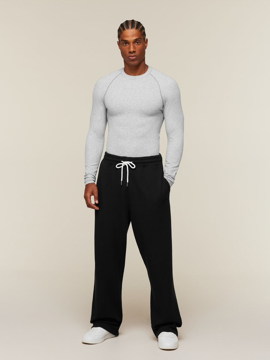 Gymshark Cotton Seamless Long Sleeve T-Shirt — Soft Grey Marl — 5