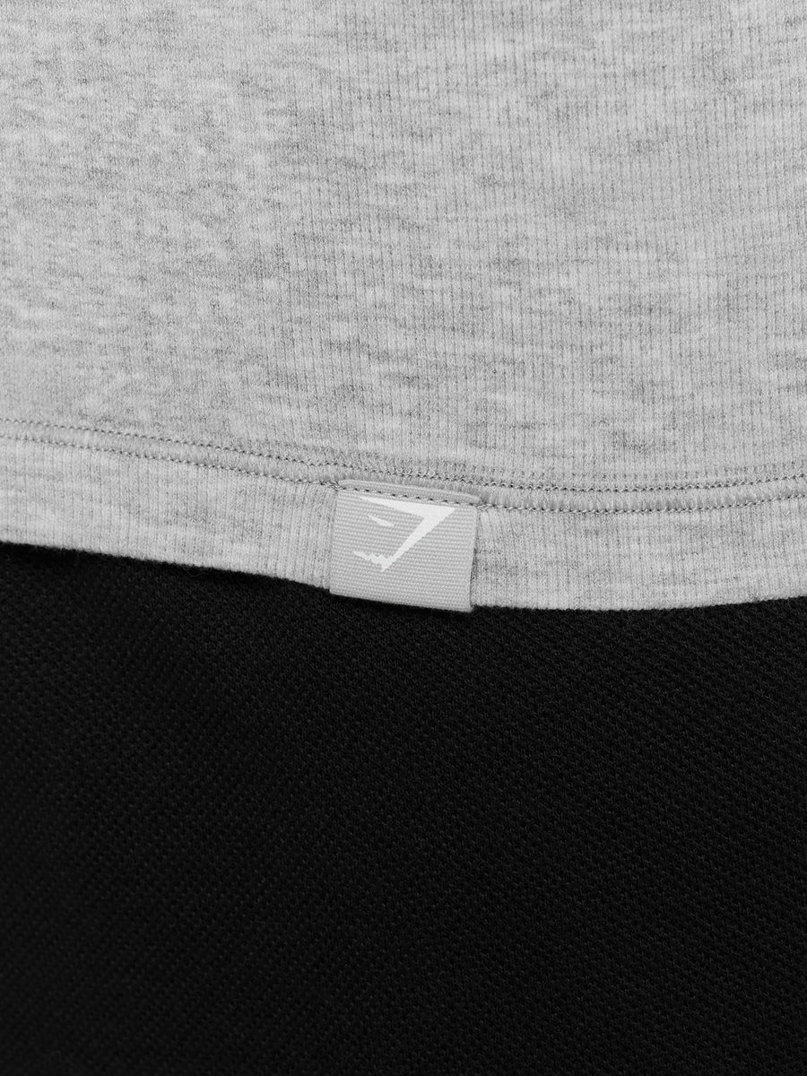 Gymshark Cotton Seamless Long Sleeve T-Shirt — Soft Grey Marl — 7