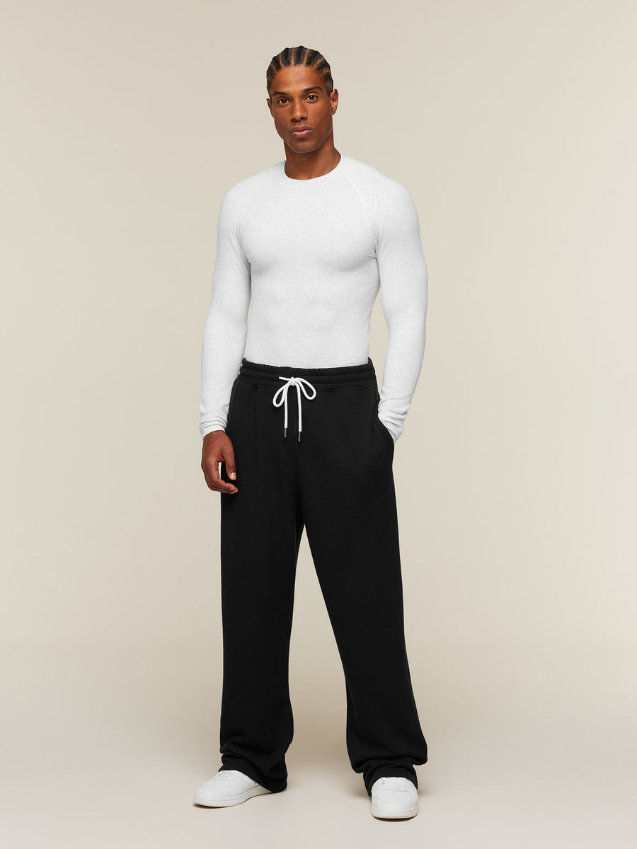 Gymshark Cotton Seamless Long Sleeve T-Shirt — White Grey Marl — 5