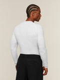 Gymshark Cotton Seamless Long Sleeve T-Shirt — White Grey Marl — 3