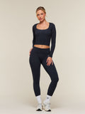 Gymshark CottonMove™ Midi Long Sleeve Top — Deep Blue Marl — 5