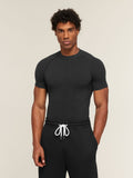 Gymshark Cotton Seamless T-Shirt — Black Marl — 1