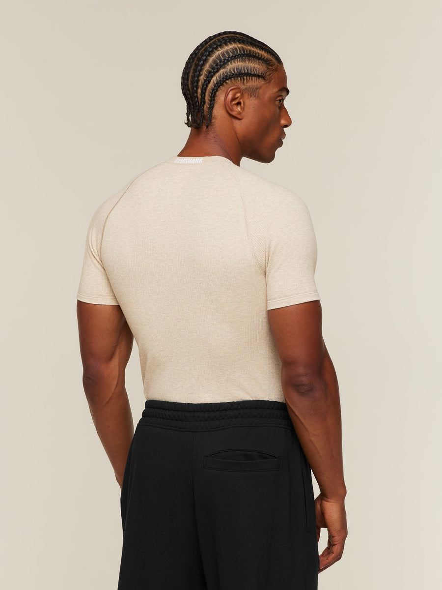 Gymshark Cotton Seamless T-Shirt — Oat Marl — 2