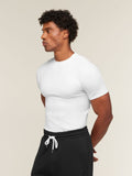 Gymshark Cotton Seamless T-Shirt — White Grey Marl — 3