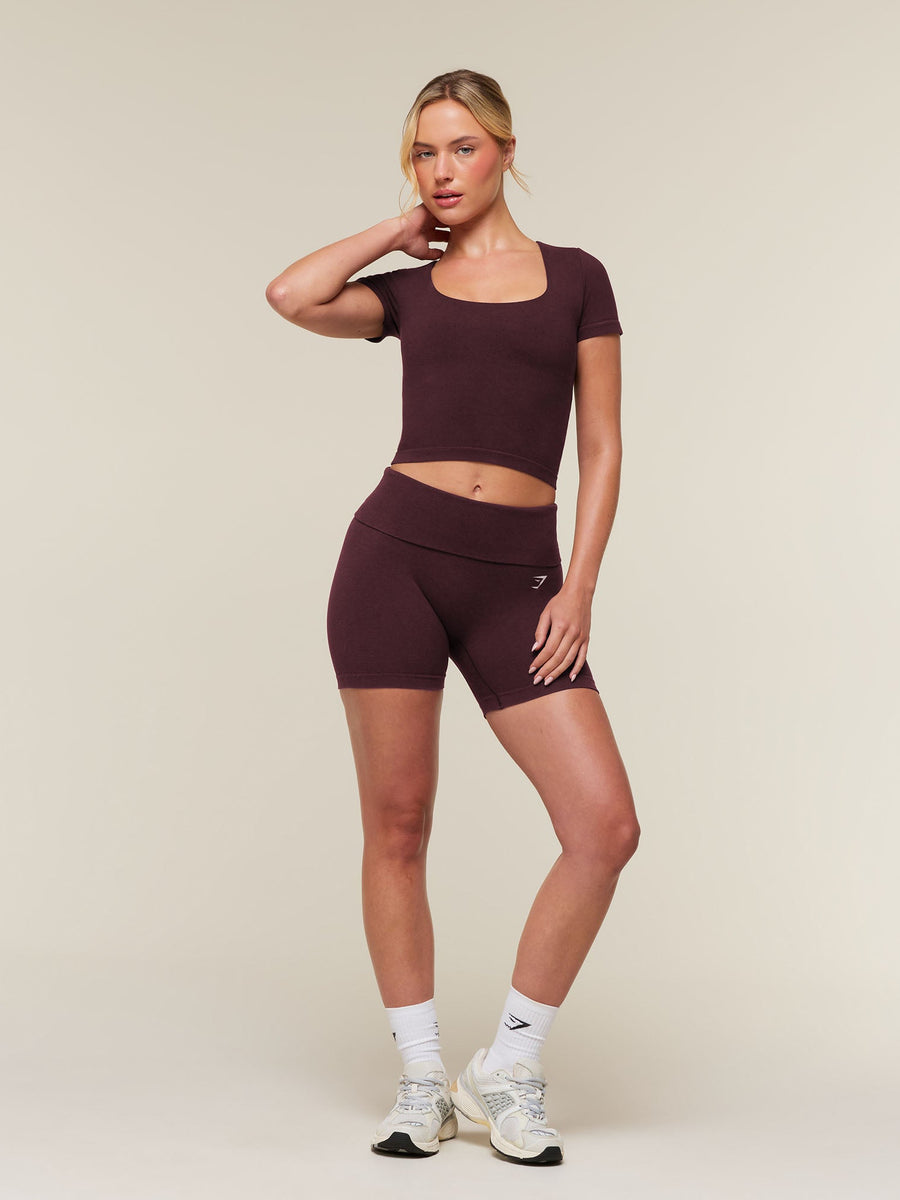 Gymshark CottonMove™ Shorts — Calm Purple Marl — 5